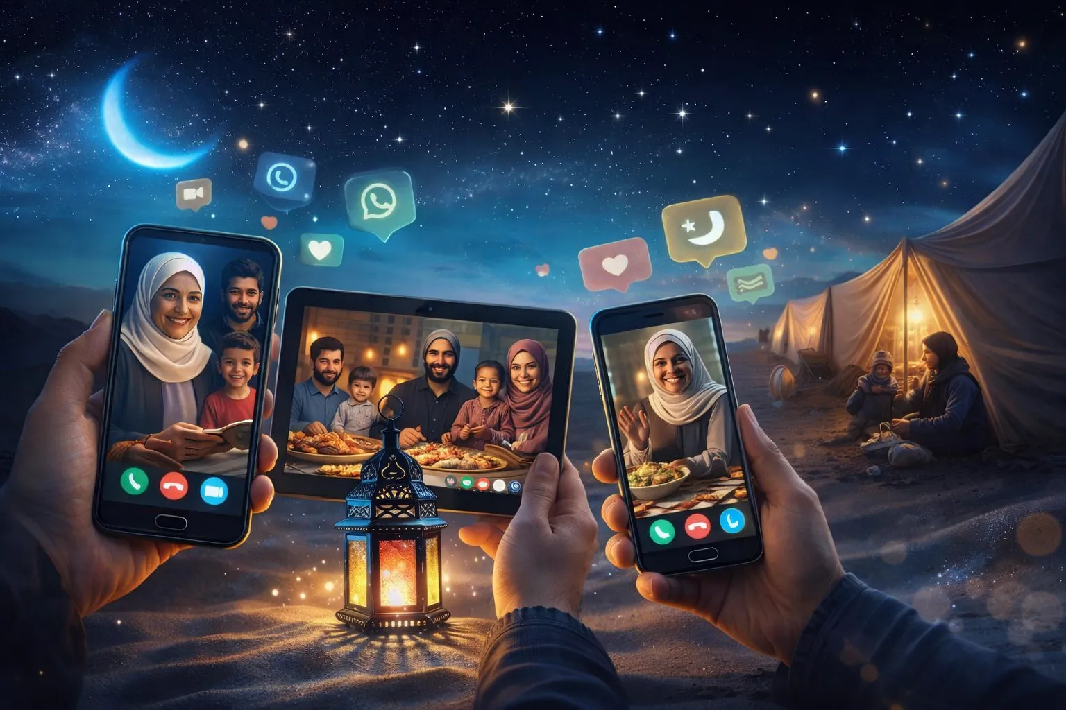 رمضان الرقمي: كيف تحافظ العائلات السورية على طقوسها رغم الغربة؟