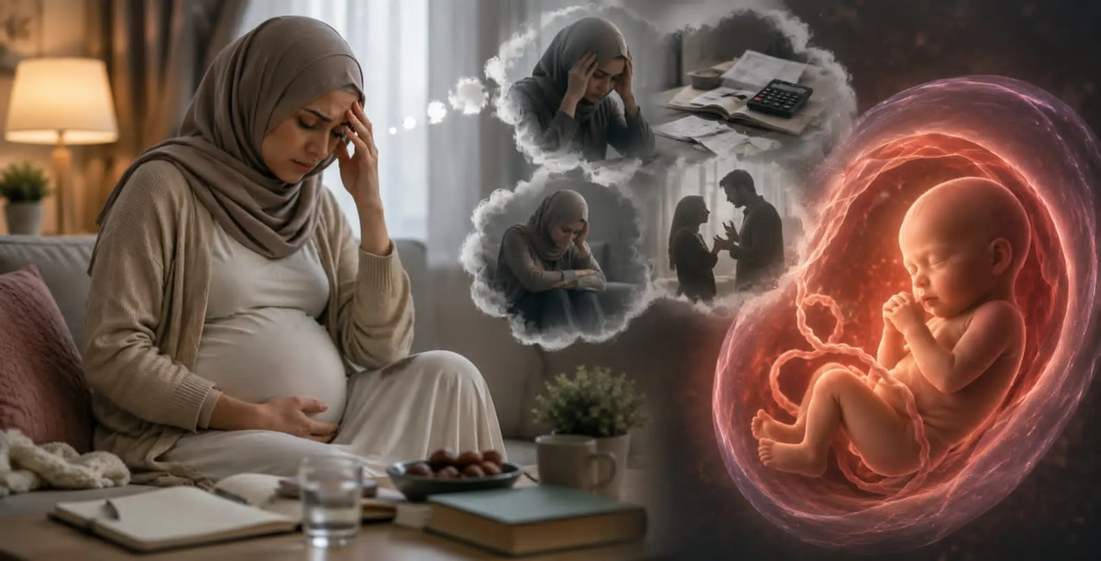 كيف تنعكس الضغوط النفسية والمادية على الحمل ونمو الجنين؟