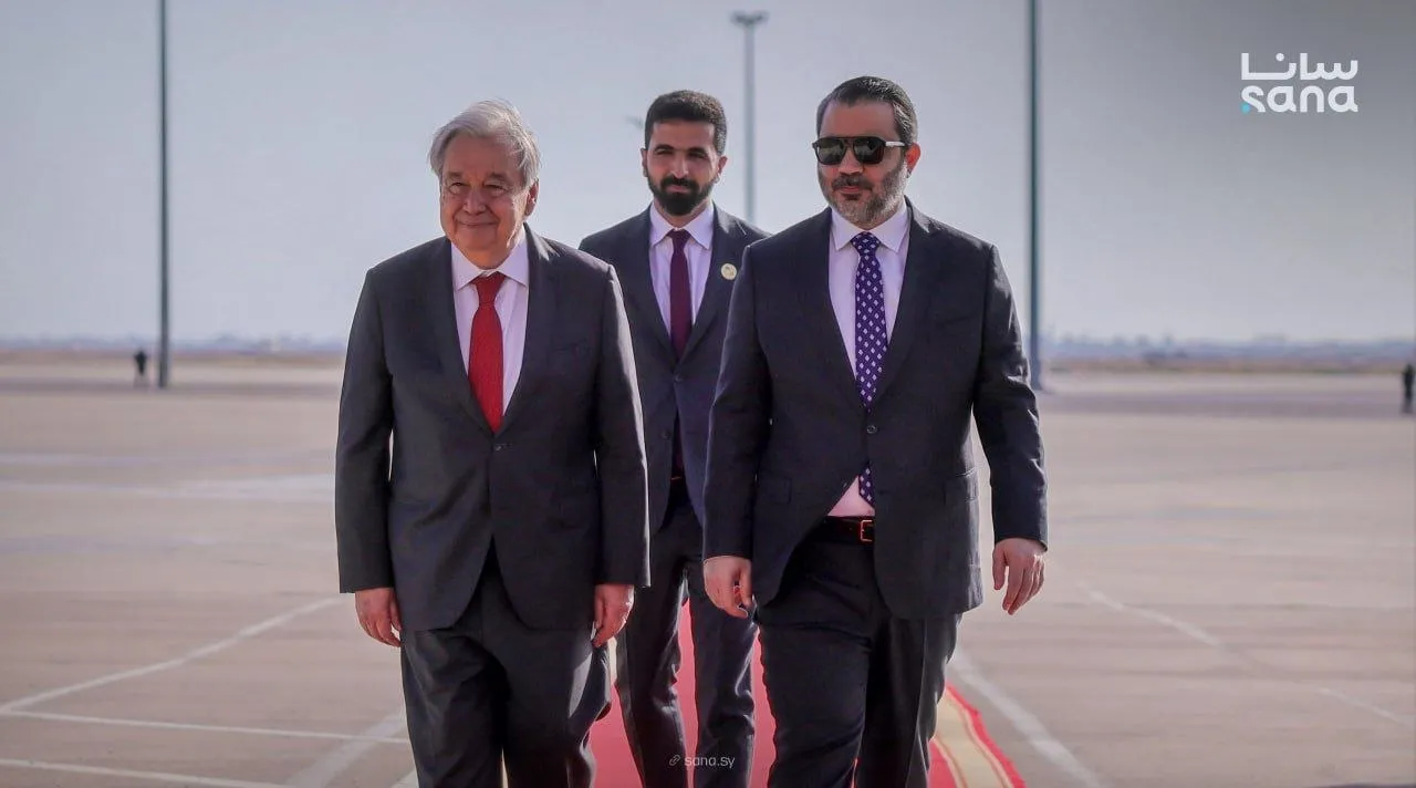 غوتيريش يصل دمشق في أول زيارة لأمين عام للأمم المتحدة 