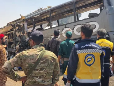 حادث مروع بين دمشق ودير الزور