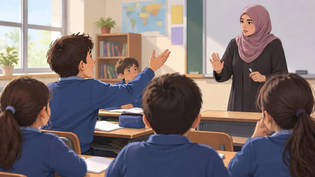 مقاطعة المعلم داخل الصف.. متى تكون حماساً للمشاركة ومتى تتحول إلى سلوك يربك الدرس؟