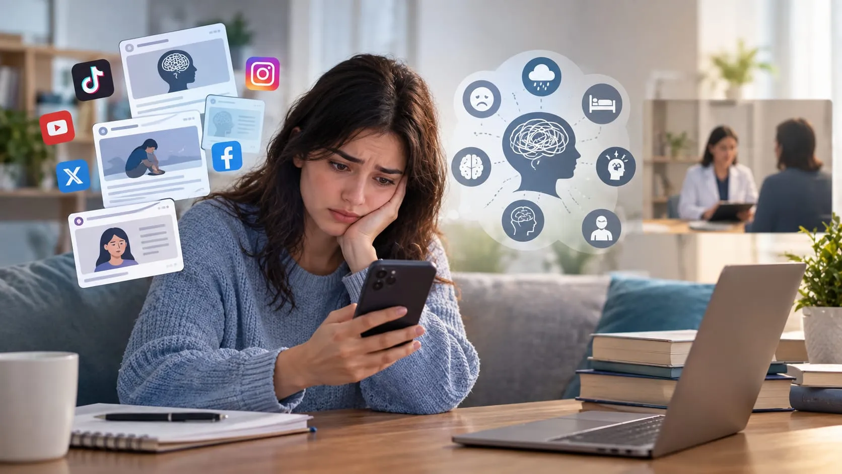 هل يمكن لمواقع التواصل أن تشخّص الاضطرابات النفسية؟.. مختص يوضح مخاطر «التشخيص الذاتي»