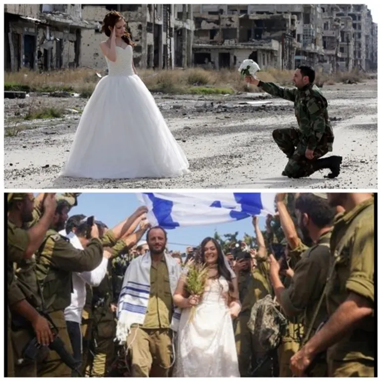 زفاف على أطلال غزة وأخر على ركام حمص