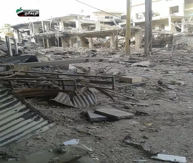 هاشتاغ "الزبداني تباد على يد ميليشيا حزب الله و قوات الأسد"