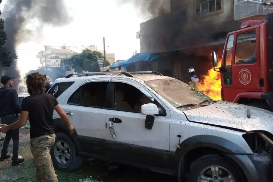 شهيدان وجرحى مدنيون بانفجارين متزامنين في جرابلس شرقي حلب