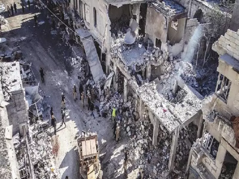 شهداء وجرحى بقصف روسي استهدف مدينة أريحا بإدلب