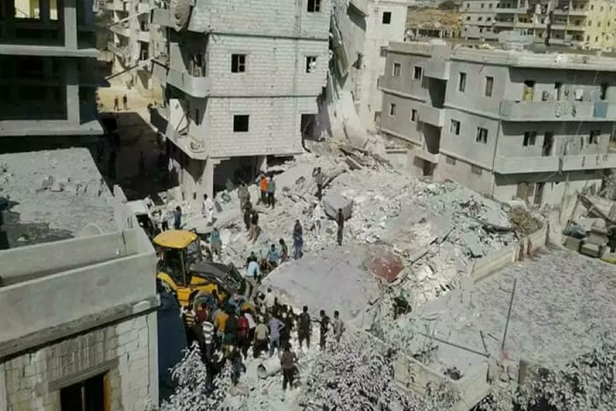 طيران الاحتلال الروسي يرتكب مجزرة مروعة بحق المدنيين في مدينة حارم بإدلب