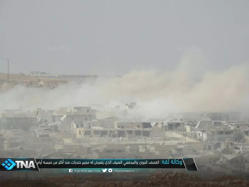 قوات الأسد تستهدف مخيم حندرات شمال حلب.. وتحاول اقتحامه من جديد