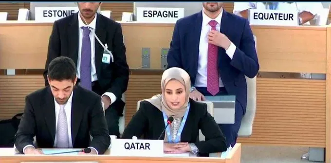 مندوبة قطر تهاجم نظام الأسد أمام مجلس حقوق الإنسان وتطالب بمحاسبة مجرمي الحرب