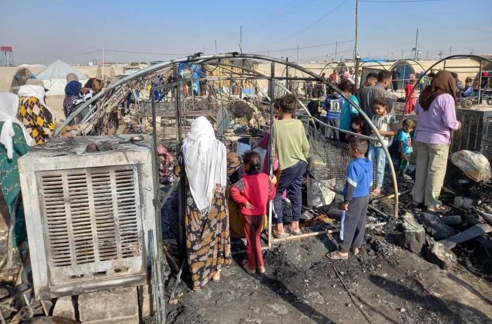 وفاة طفلين شقيقين بحريق في مخيم "واشوكاني" غربي الحسكة